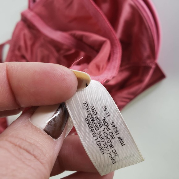 Vintage 90s Victoria's Secret Second Skin Satin Bra 38C Rose Pink Underwire 95 - Picture 9 of 9